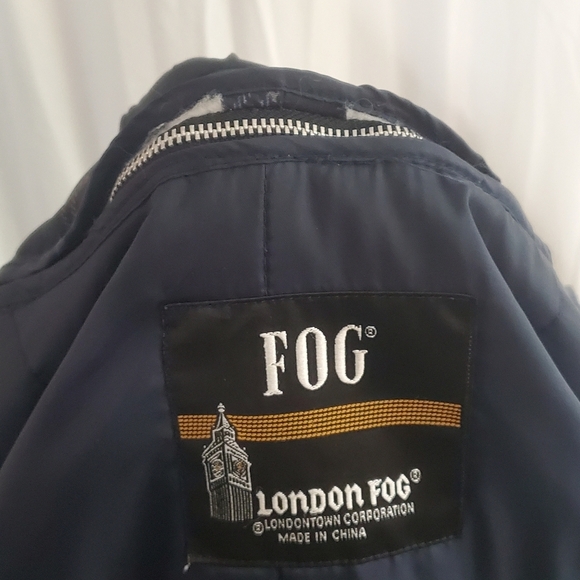 London Fog Womens Jacket Coat Multicolor Navy Plaid Snap Mock Neck Pockets Sz 0X - Picture 8 of 11
